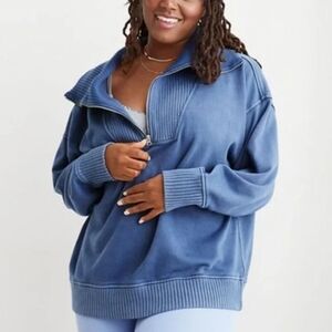 Aerie Blue Half Zip M